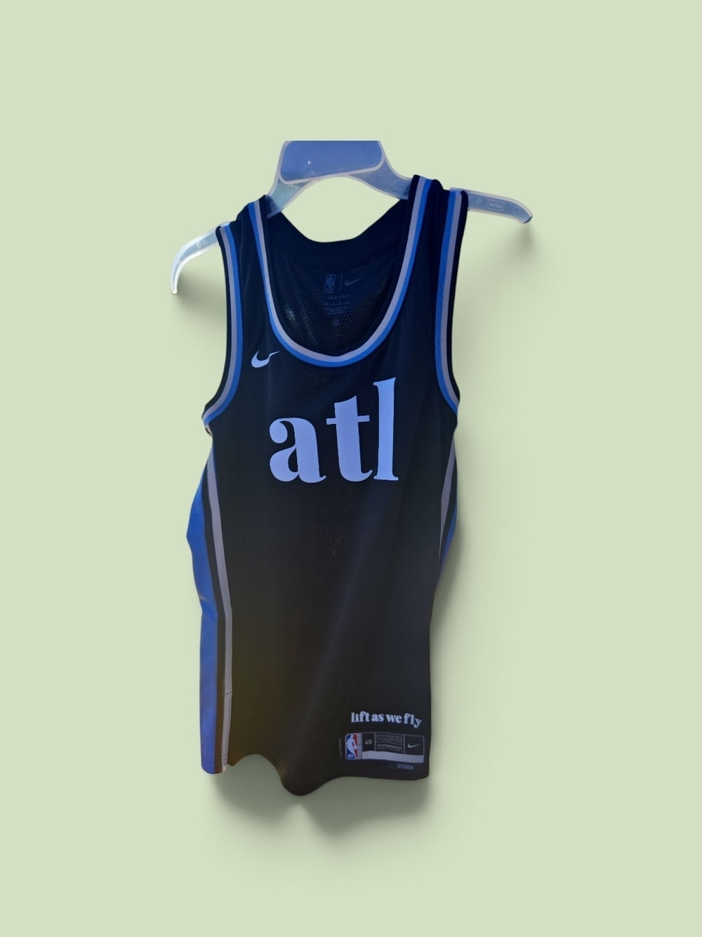 Nike "atl" Atlanta Black & Blue Basketball Jersey